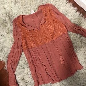 Pink boho top